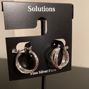 Solutions Silver Hoop Earrings